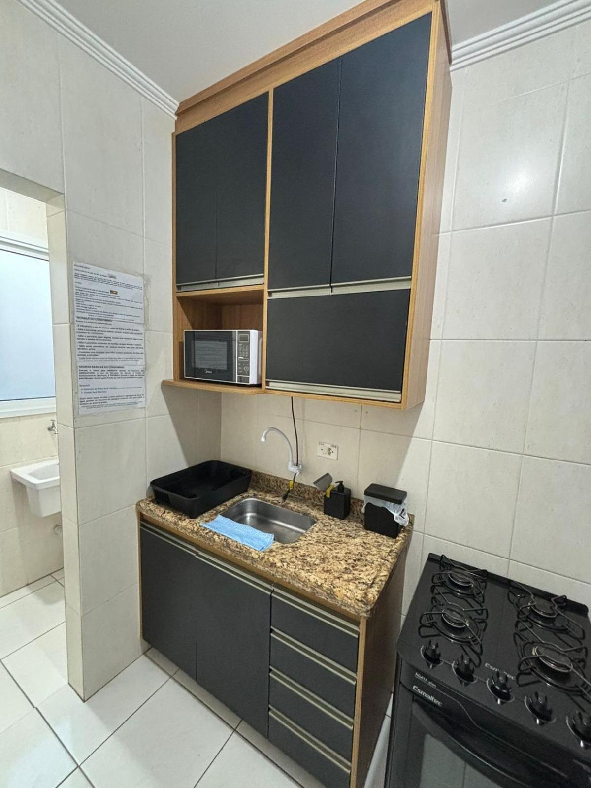 Lindo Apto 300M Praia Da Ocian E Centro - Vista Mar- Varanda Sacada - Wi-Fi 300 Mbps - Vaga De Garagem - Acomoda Ate 6 Pessoas Apartment Praia Grande  Exterior photo