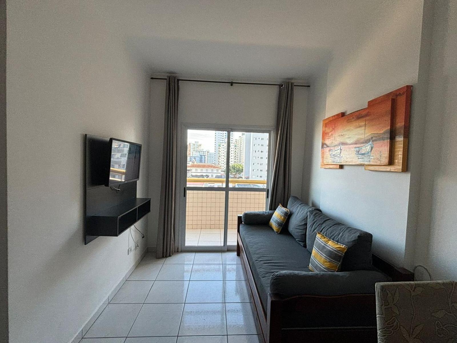 Lindo Apto 300M Praia Da Ocian E Centro - Vista Mar- Varanda Sacada - Wi-Fi 300 Mbps - Vaga De Garagem - Acomoda Ate 6 Pessoas Apartment Praia Grande  Exterior photo